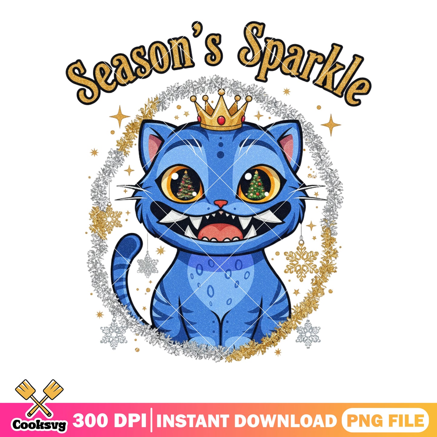 Cute blue cat christmas png, kpop demon hunters png, christmas png