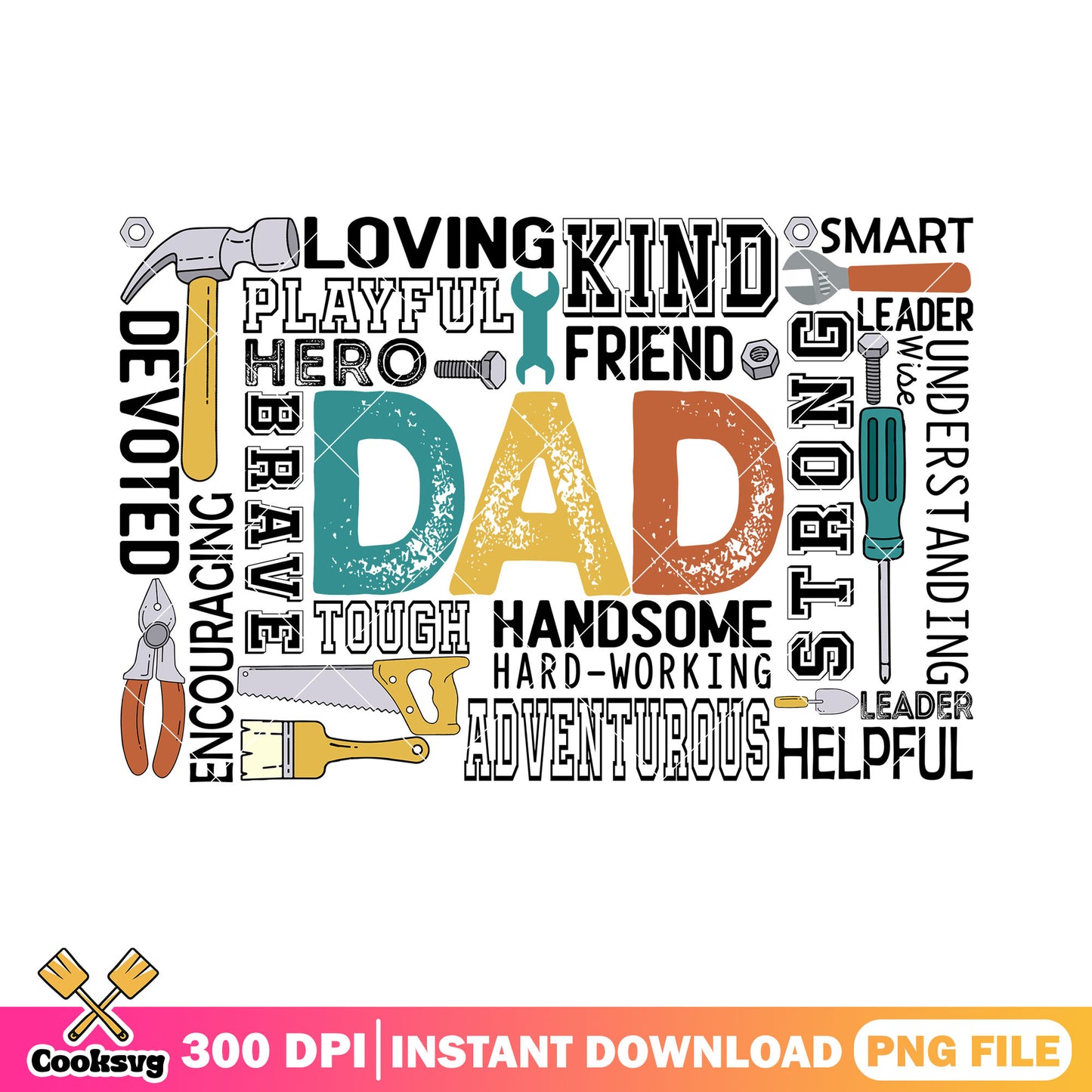 Dad fixed kind smart friend png, dad fix it png, father day png