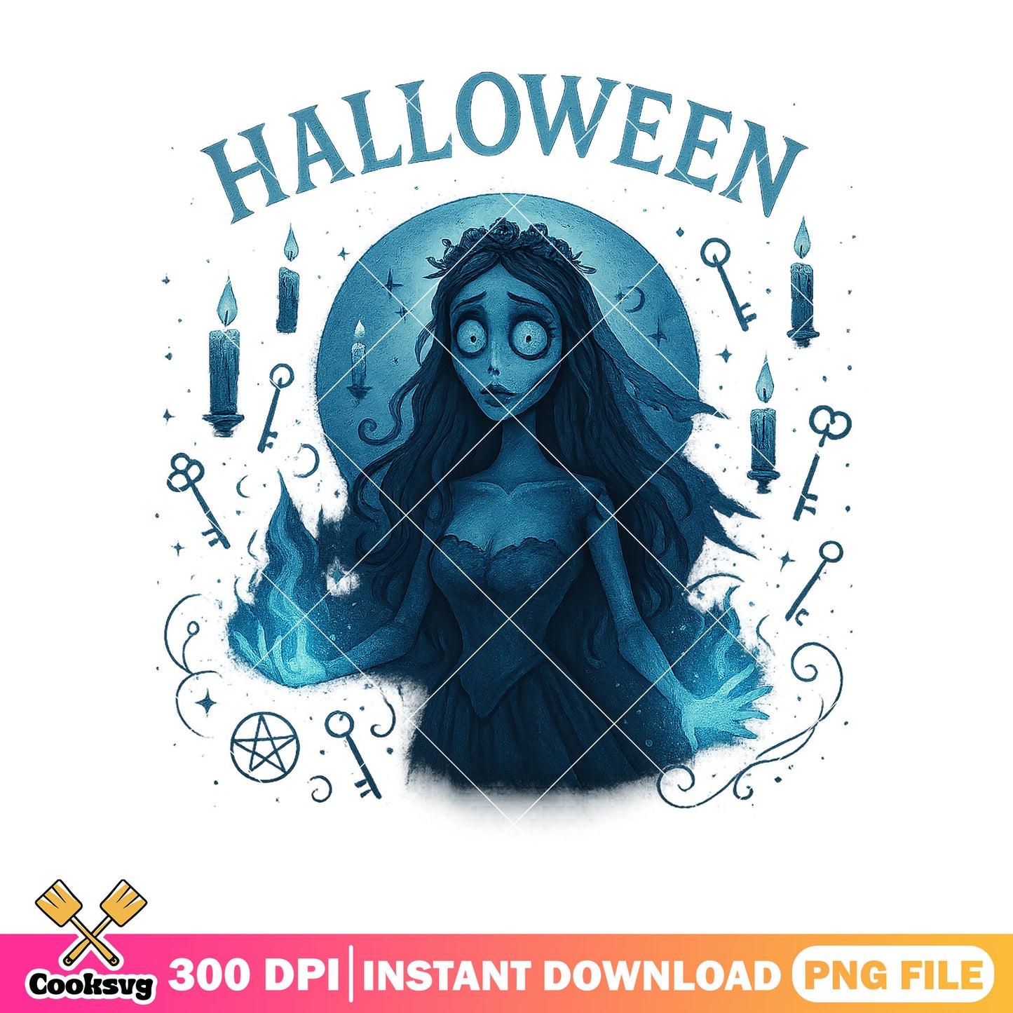 Deathly wedding emily png, emily halloween png, cartoon halloween png