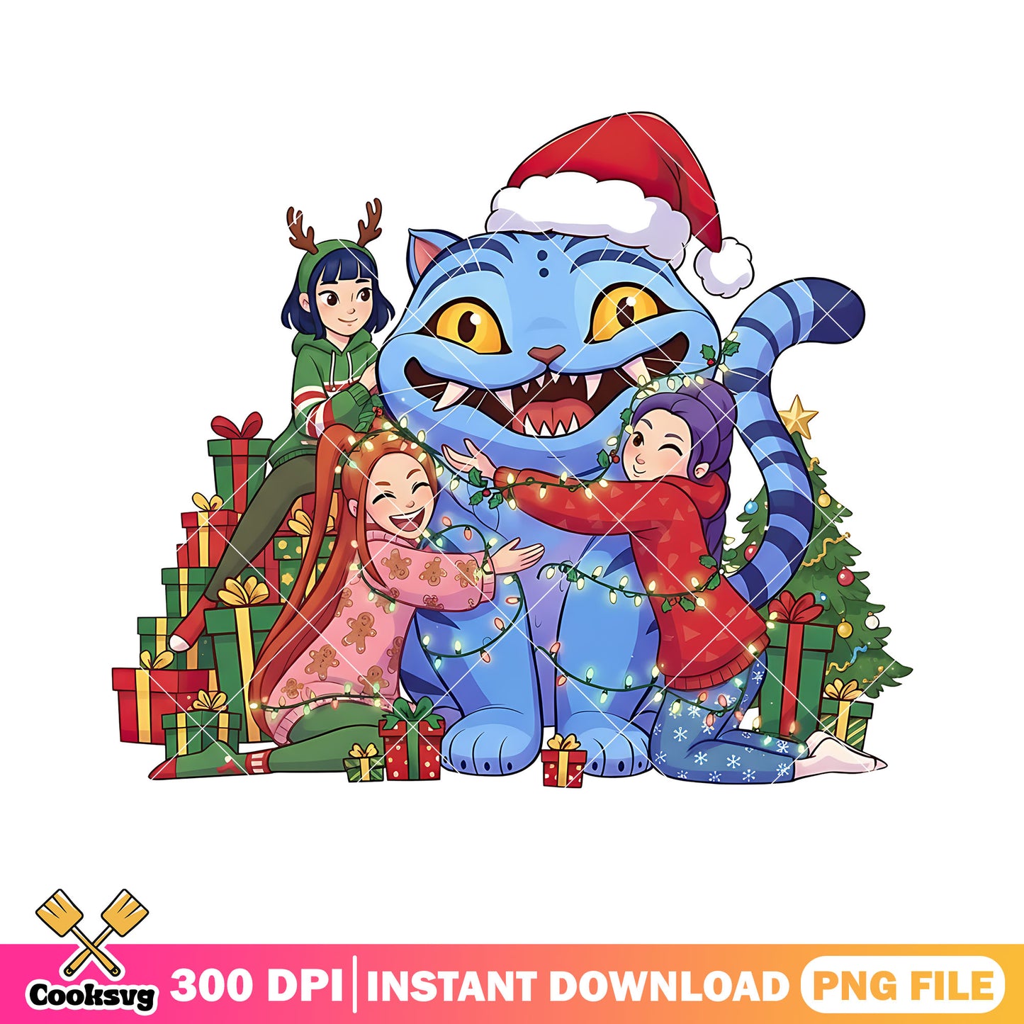 Derpy huntrix christmas png, christmas gifts png, kpop demon hunters png