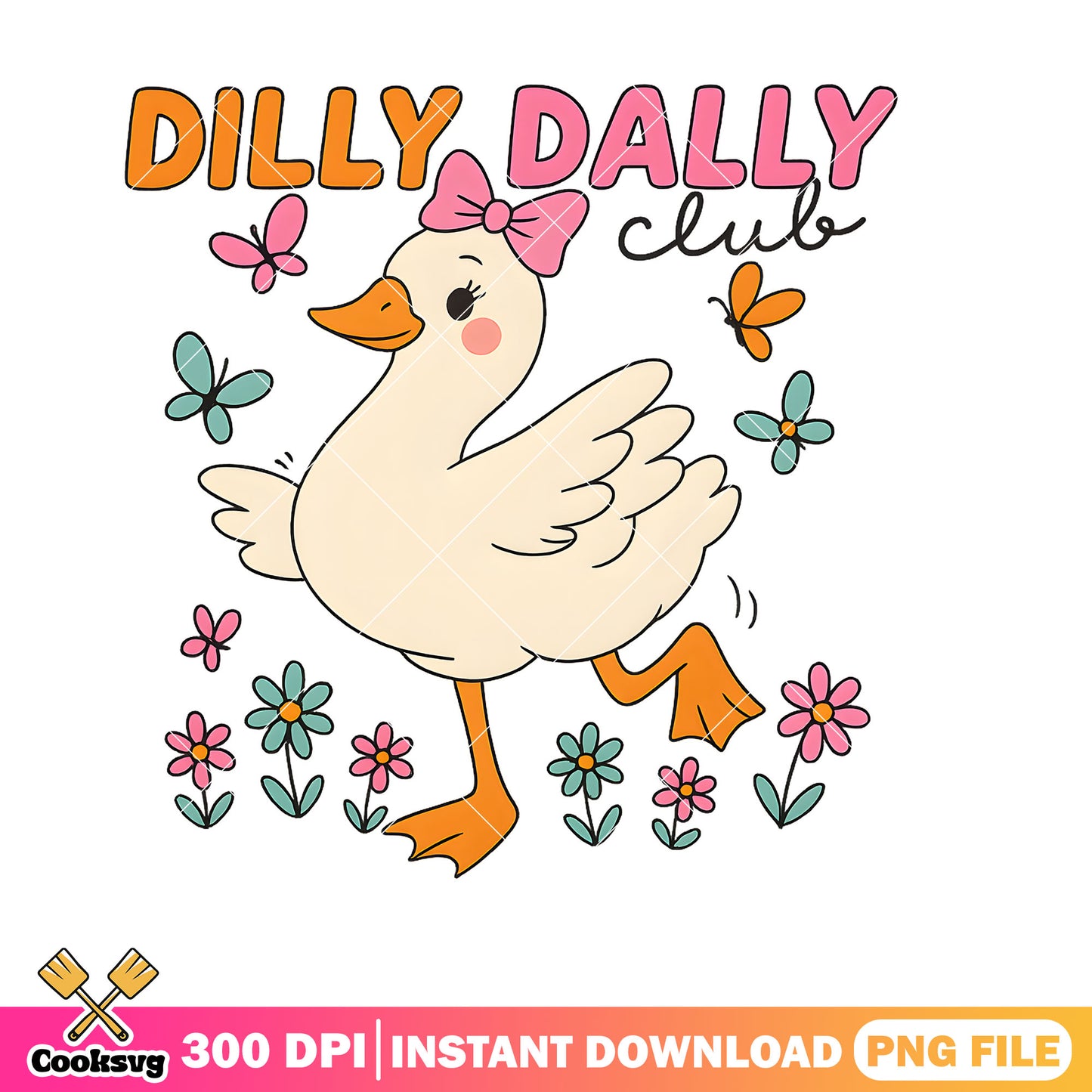 Dilly dally club goose png, silly goose png, dilly dally png