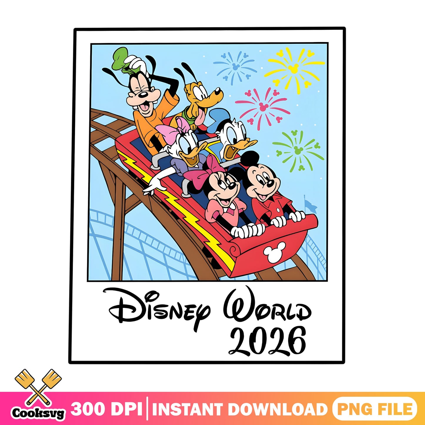 Disney World 2026 PNG, Mickey And Friends PNG, Roller Coaster PNG