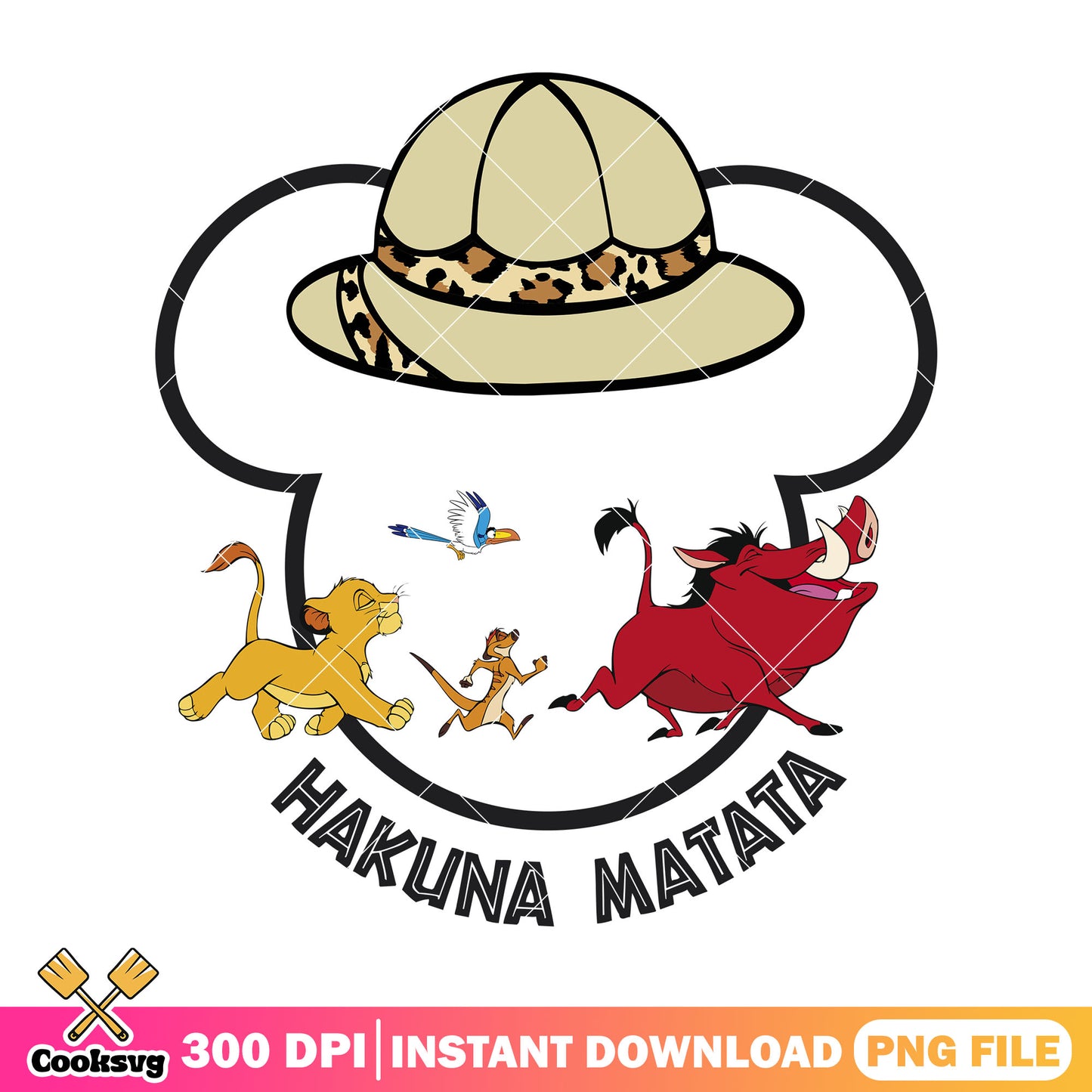 Disney animal hakuna matata png, mickey head png, hakuna matata png