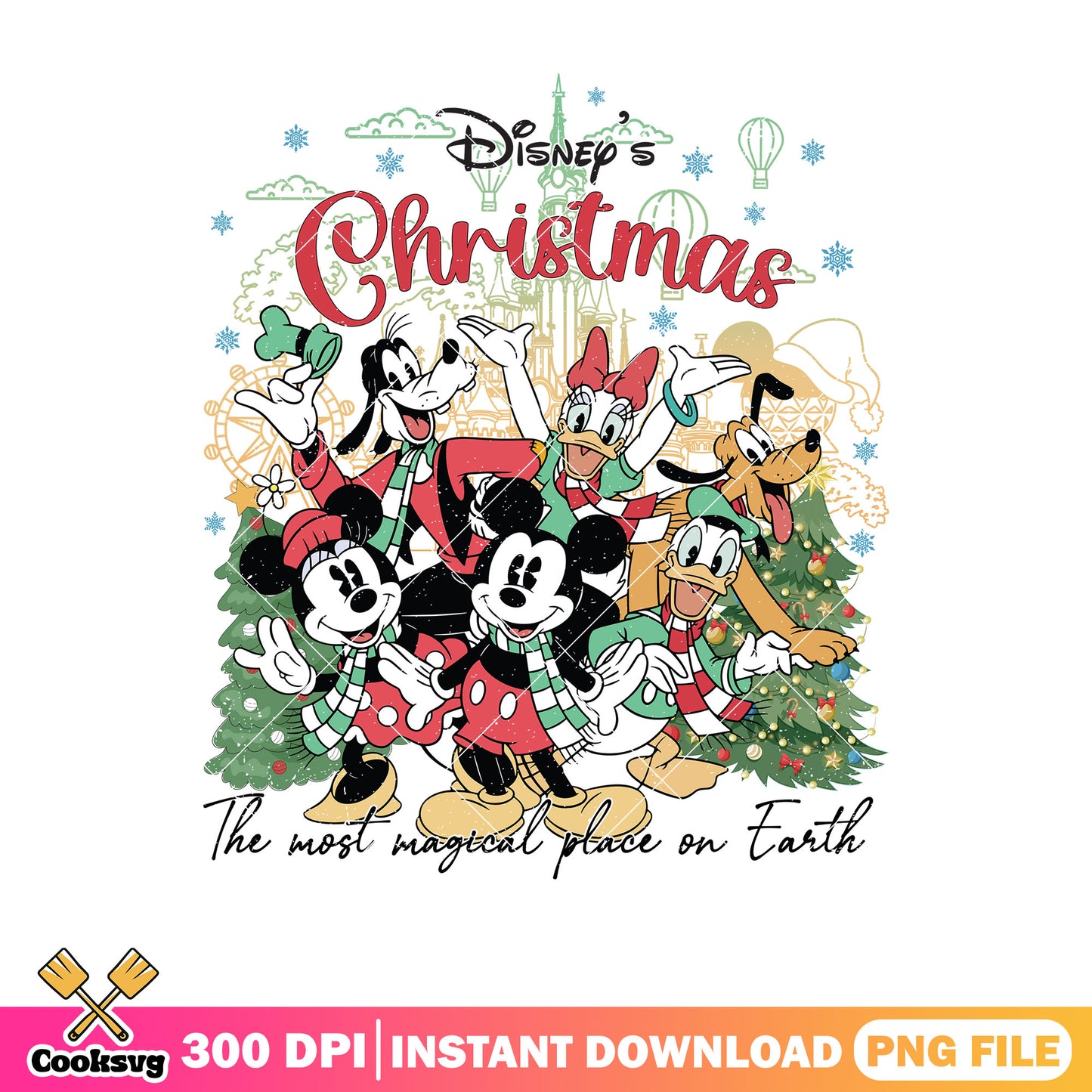Disney christmas mickey vintage png