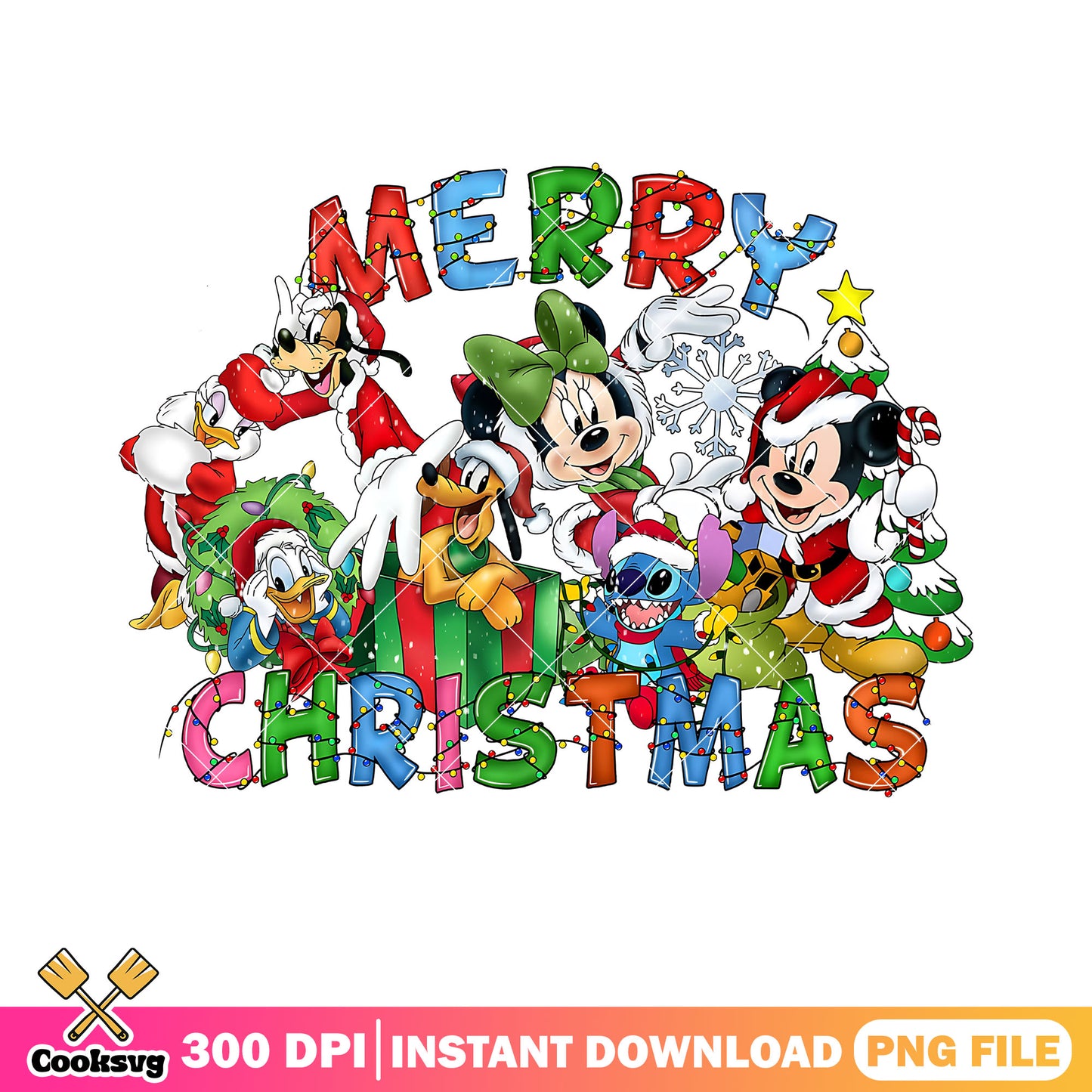 Disney collab christmas png, lilo and stitch png, mickey mouse png