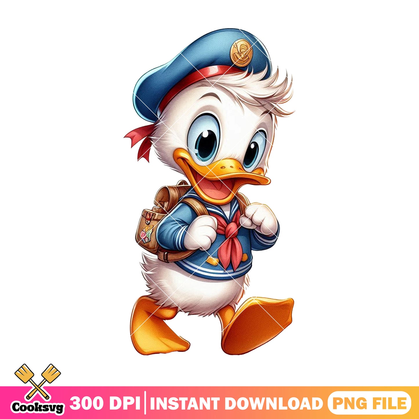 Disney donald happy png, donald cute png, i want back to school png