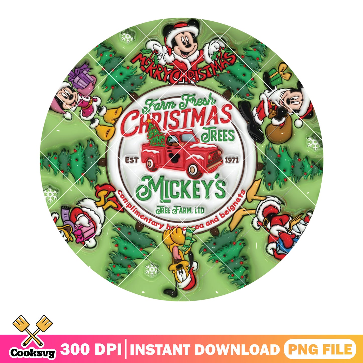Disney farm fresh tree png, christmas spirit png, goofy png
