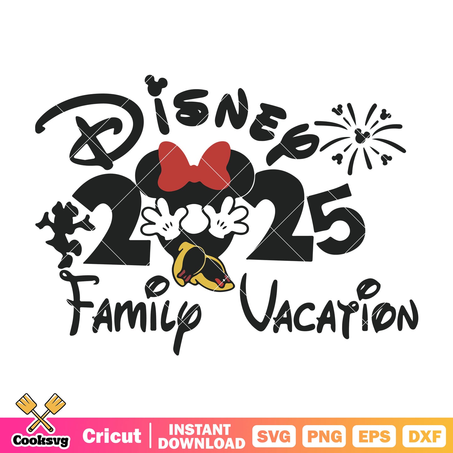 Disney minnie head family vacation 2025 svg, disney trip 2025 svg, disney 2025 svg