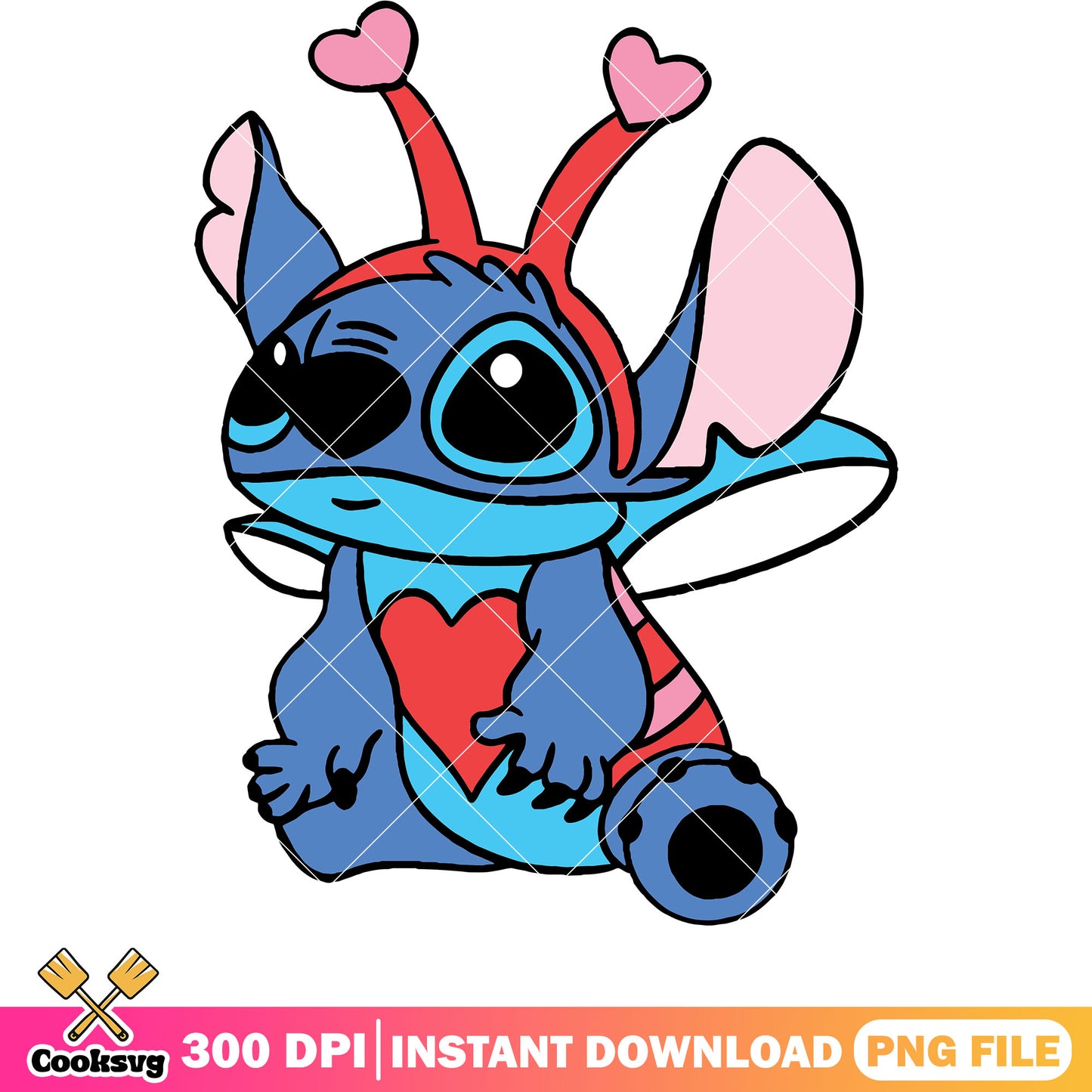 Disney stitch bug valentine png, stitch valentine png, bug valentine png