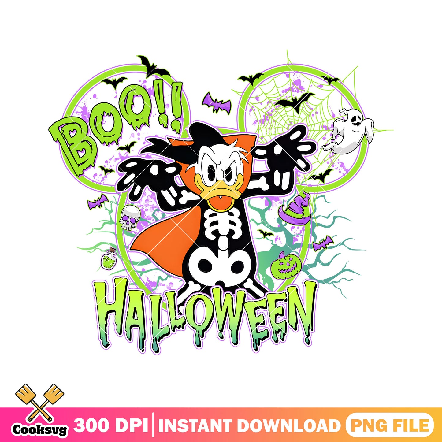 Donald in skeleton outfit png, when is halloween png, disney donald png