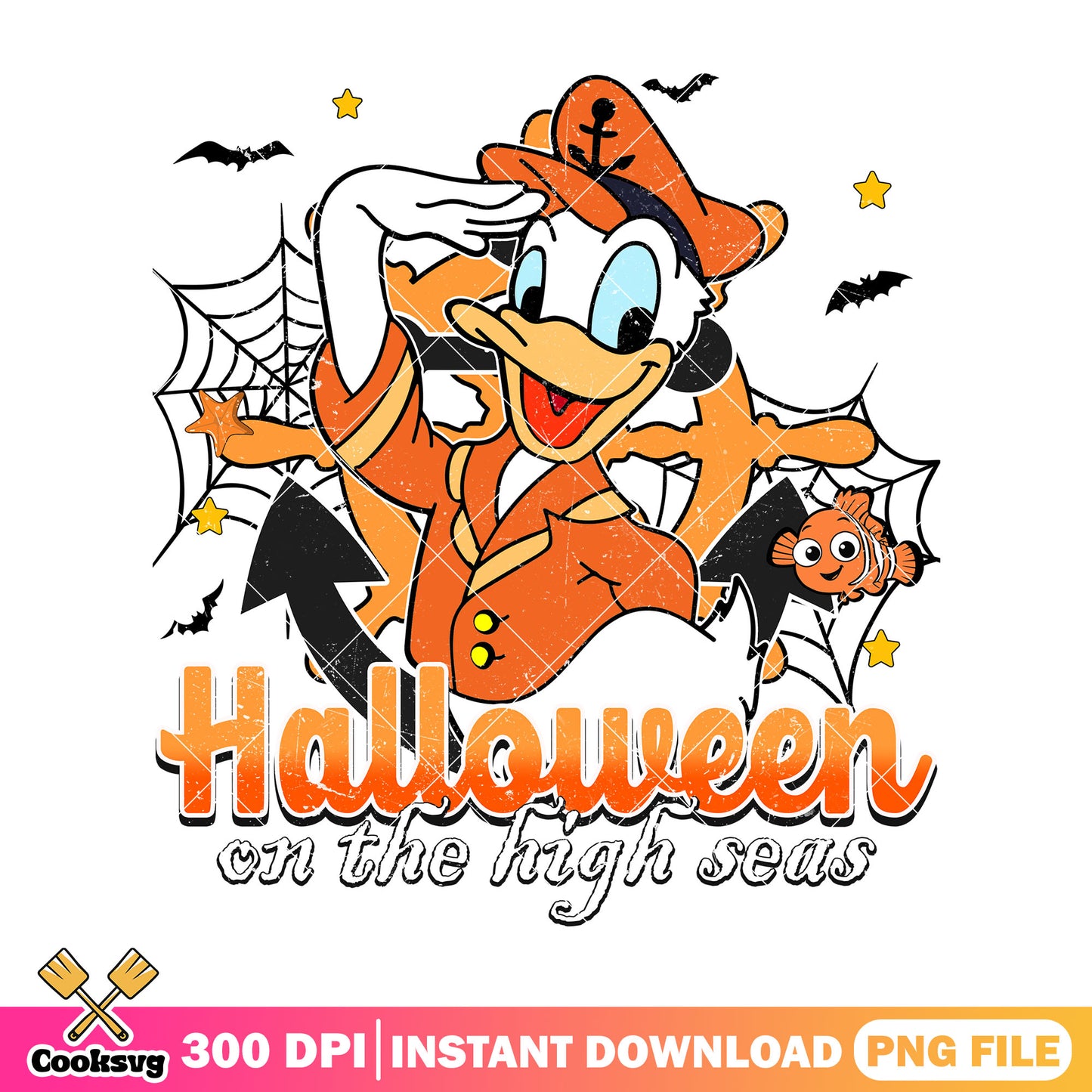 Donald on the high seas png, halloween costume png, disney art png