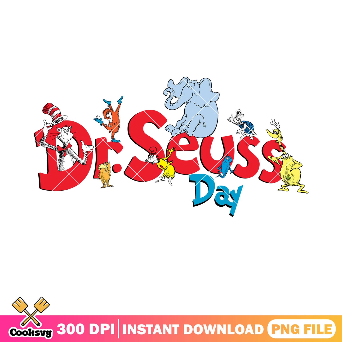 Dr seuss day with friends png design, dr seuss day png, dr seuss friends png