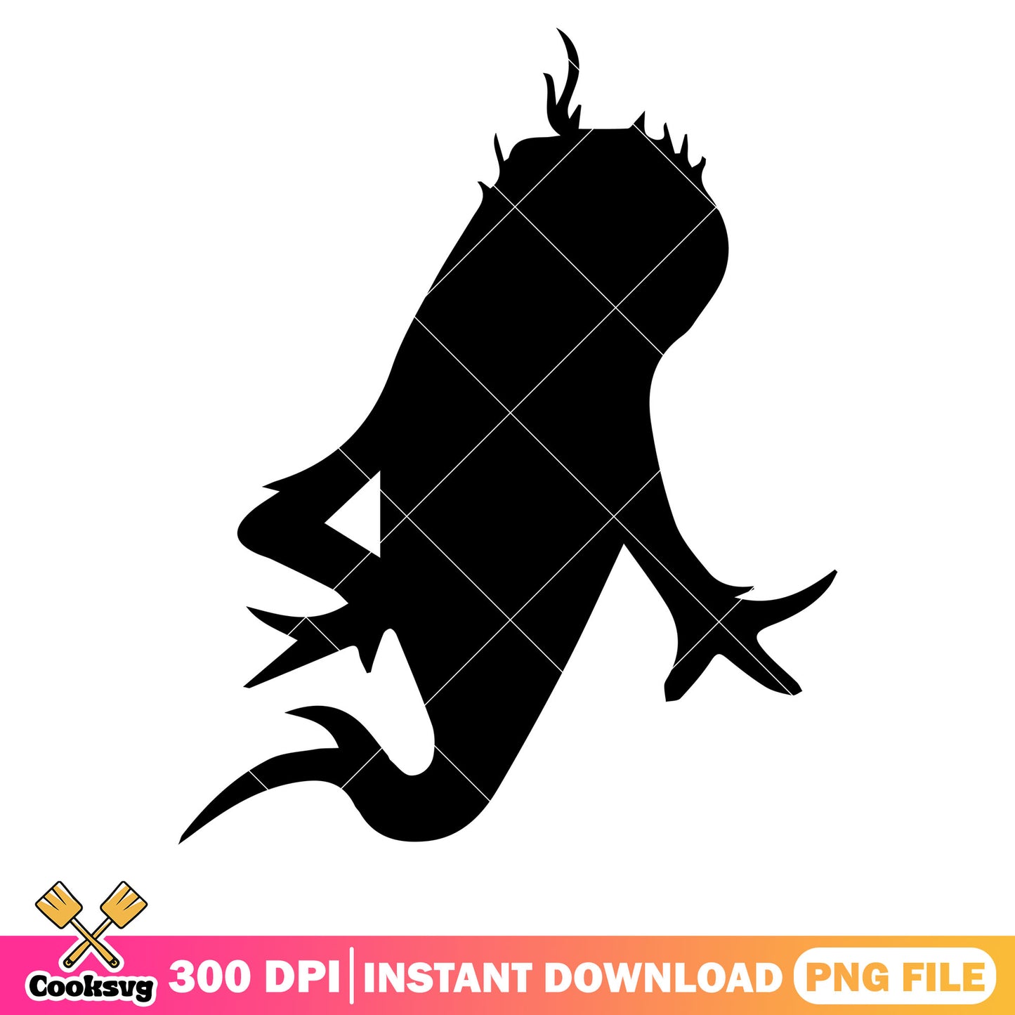 Dr seuss fish cartoon silhouette png design, dr seuss silhouette png