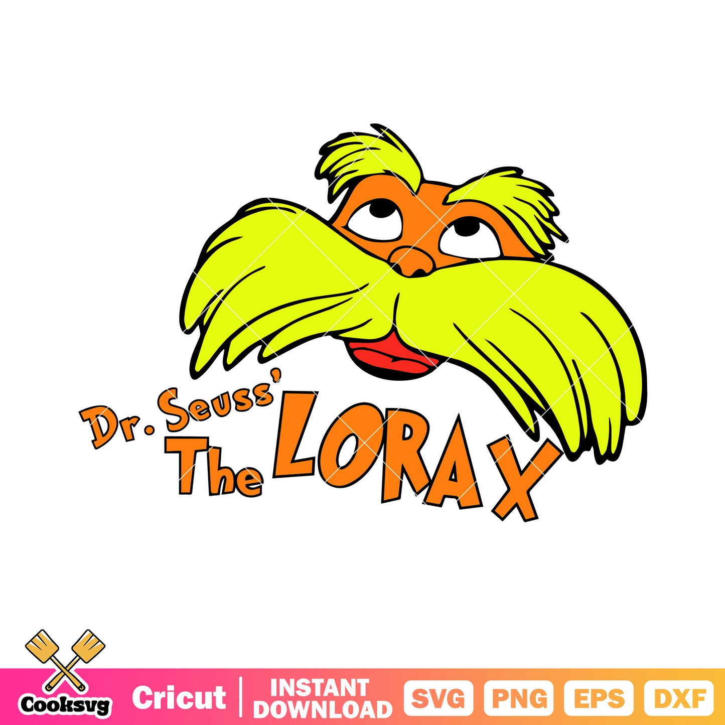 Dr seuss the lorax svg, Yellow mustard svg, cartoon for kids svg