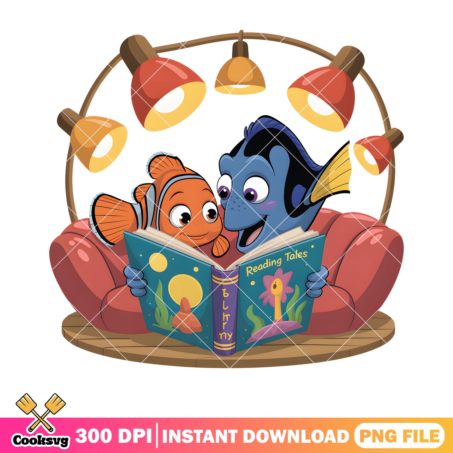 Duo nemo dory night time png, clownfish nemo png, dory disney png