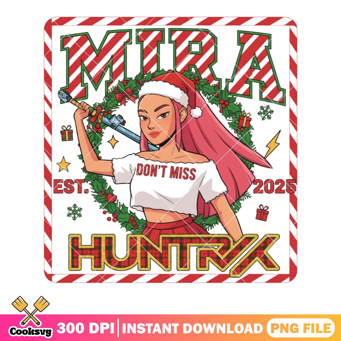 EST 2025 mira huntrix png, kpop demon hunters png, merry christmas png