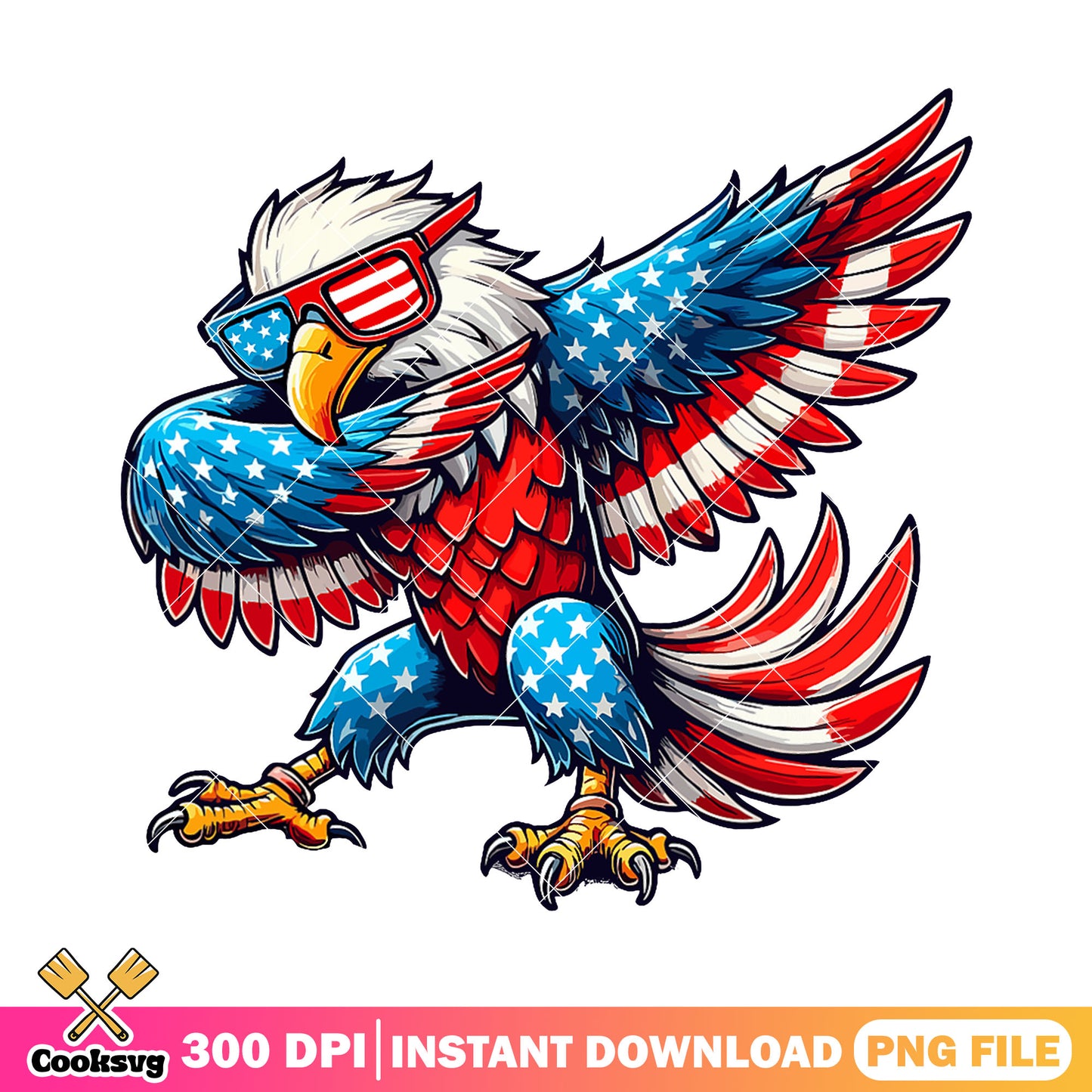 Eagles mascot america design png, eagles america png, love america png