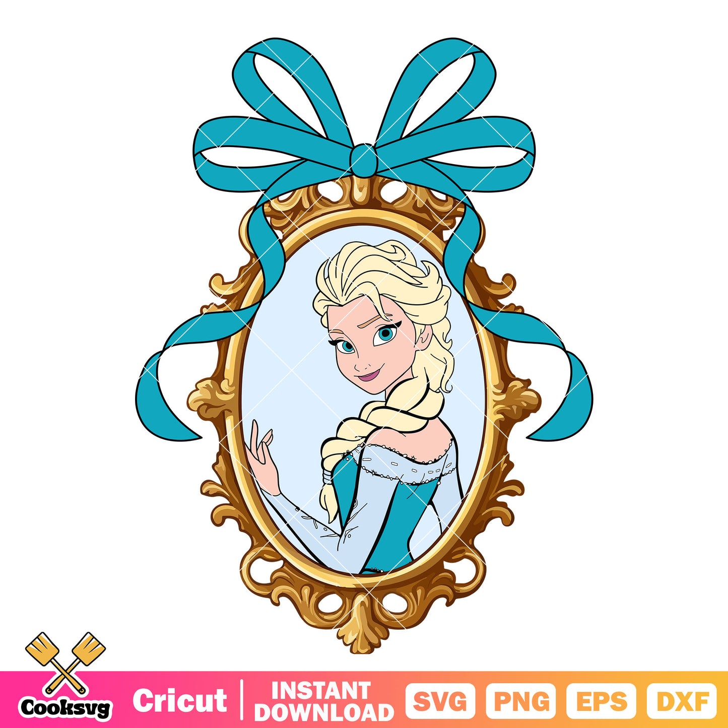 Elsa princess and disney bow tie mirror png, disney princess mirror png