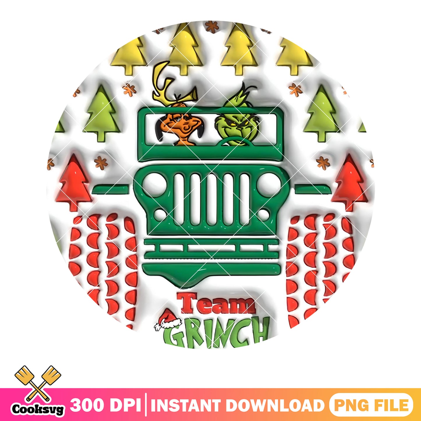 Evil christmas duo png, max the dog png, the grinch png