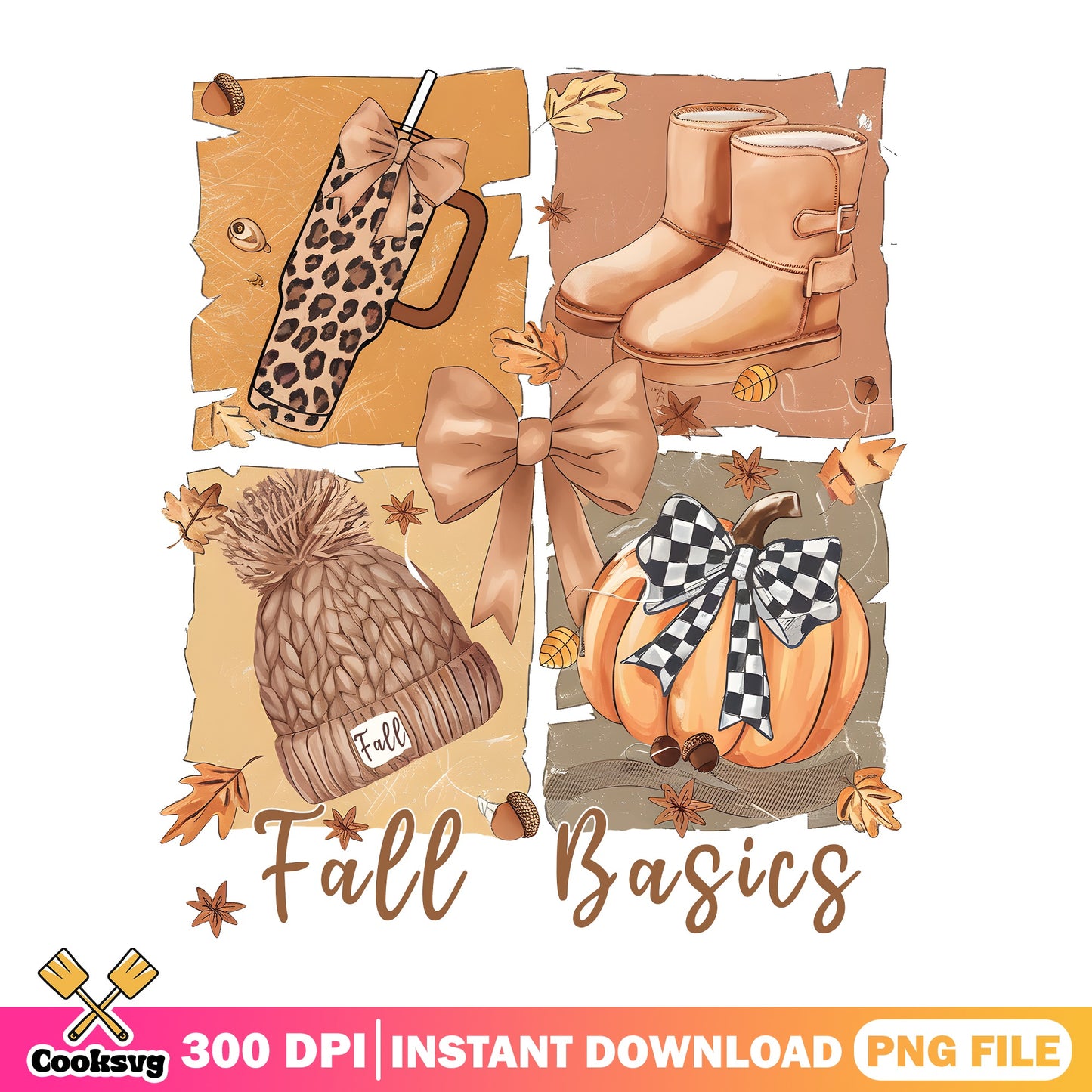 Fall Basics PNG, Autumn Pumpkin Leopard Tumbler PNG, Fall PNG