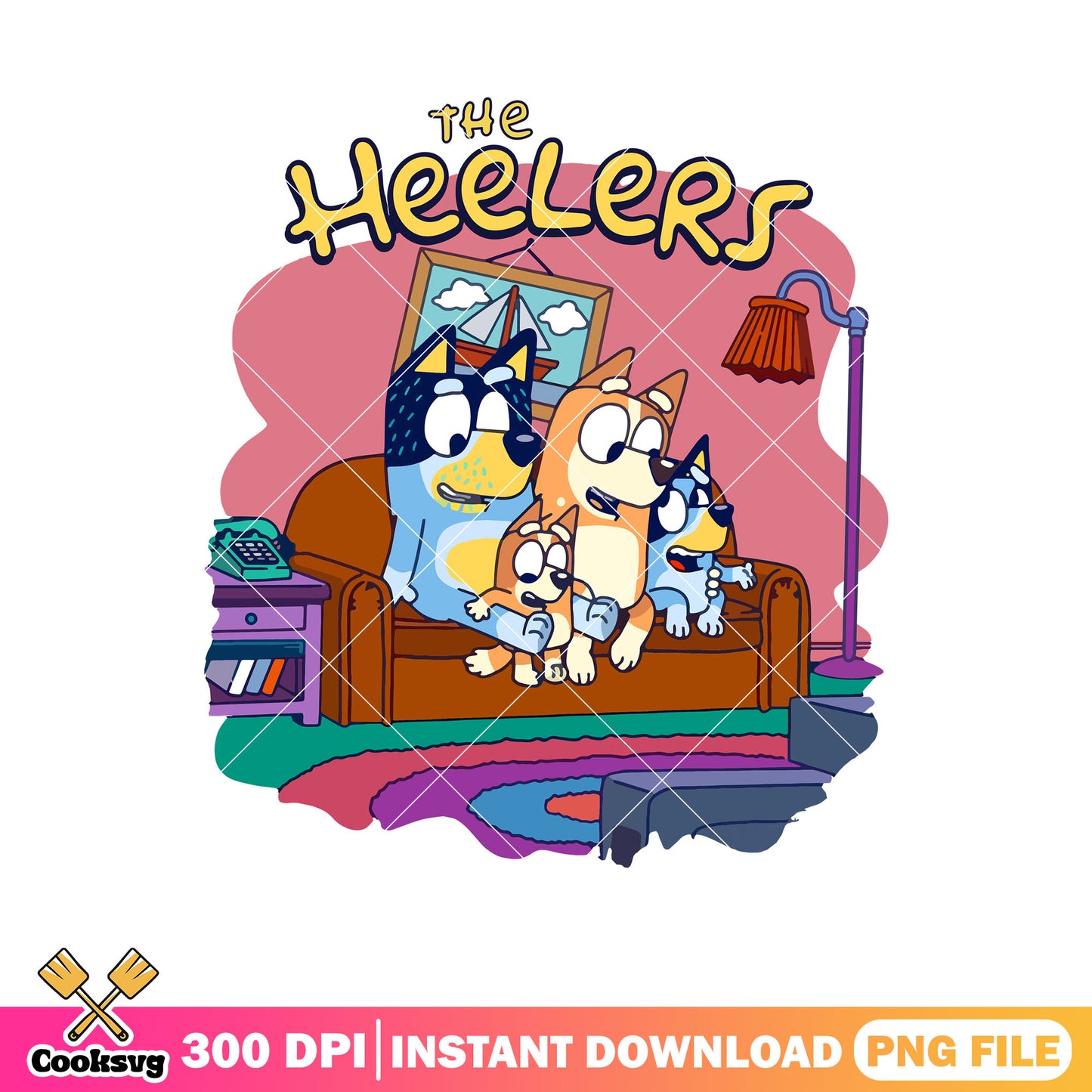 Family bluey the heelers png, bluey family png, bluey dog png