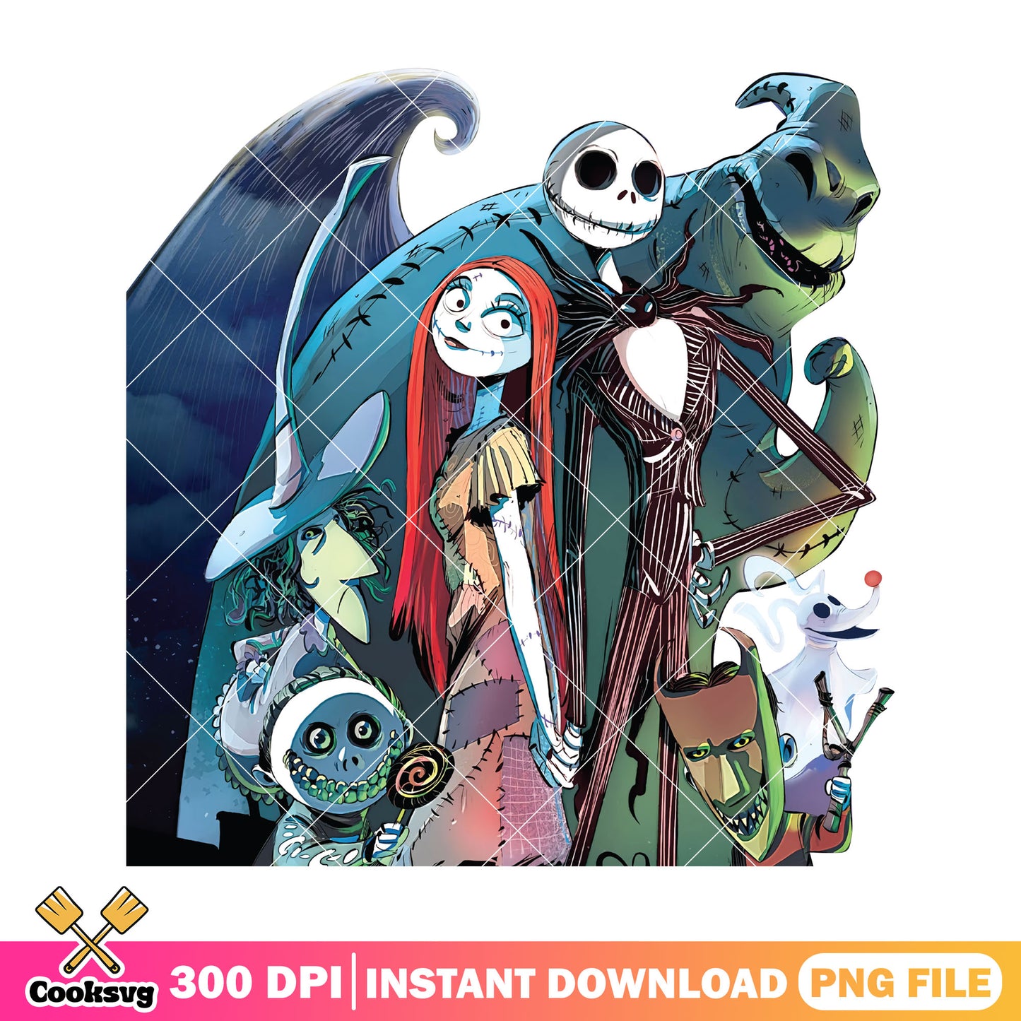 Family of jack design png, disney cartoon png, halloween disney png