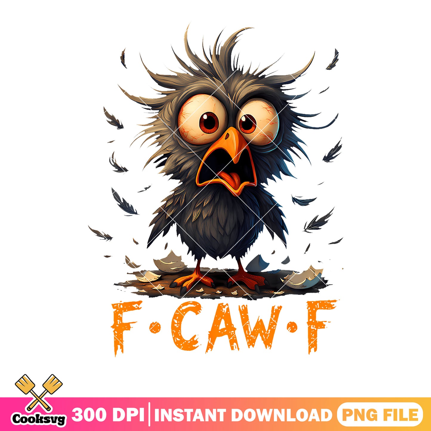 F caw f angry bird png, black raven png, beast mode png