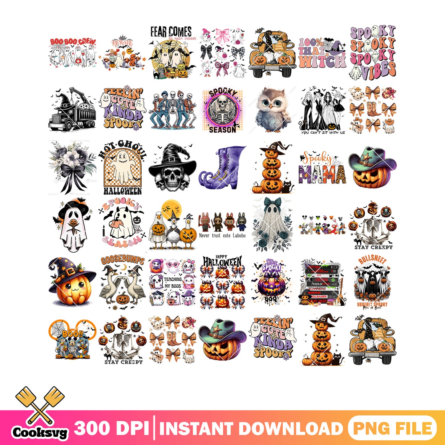Fear come to main street png bundle, skull skeleton png, jack o lantern png