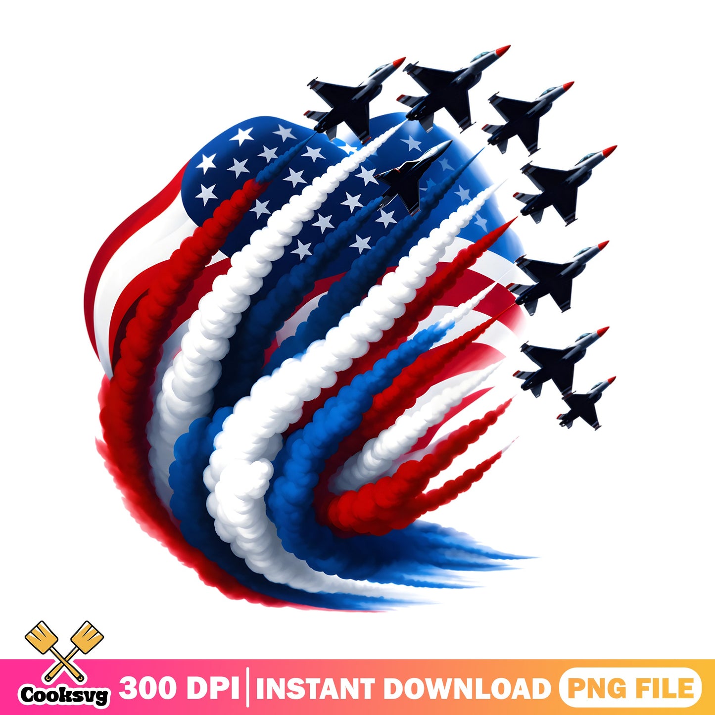 Fighter Jets American Flag PNG, 4th Of July PNG, Patriotic PNG