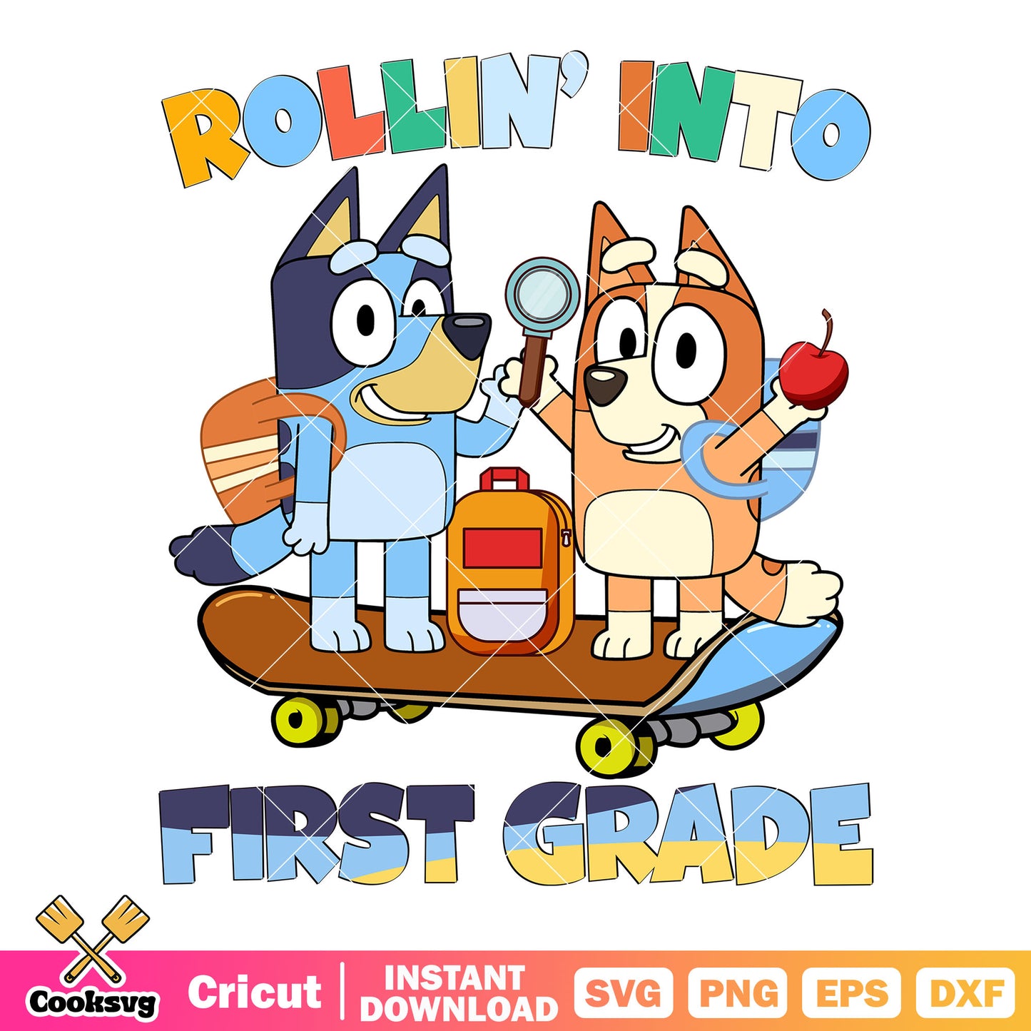 First grade bluey costume svg, Bluey movie svg, school bluey svg