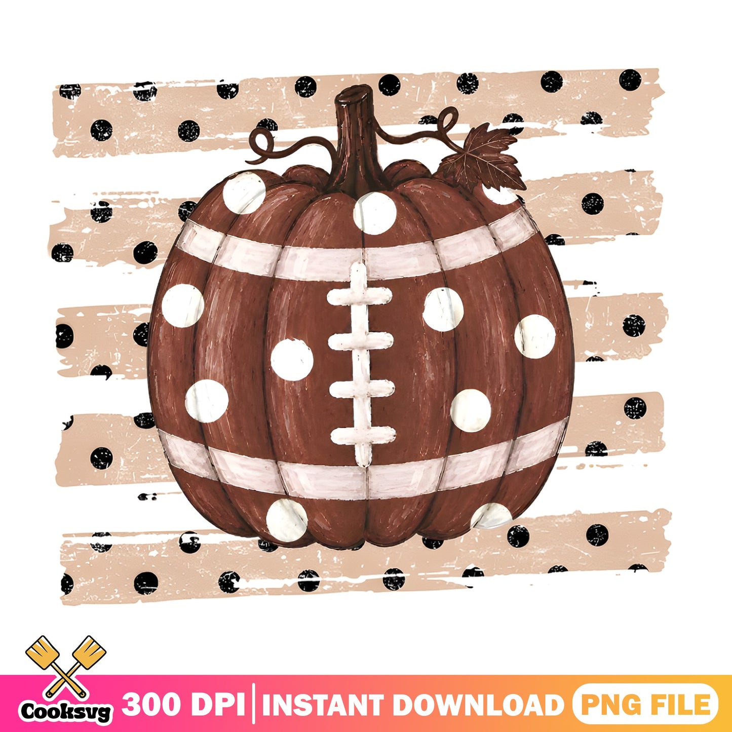 Football Pumpkin PNG, Halloween Fall Football PNG, Autumn PNG