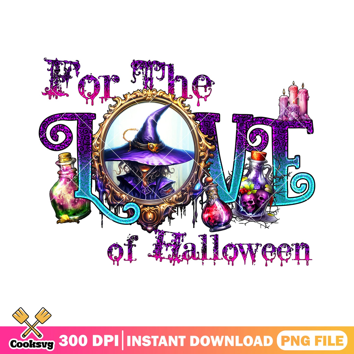 For the love of halloween png, halloween art png, happy halloween png