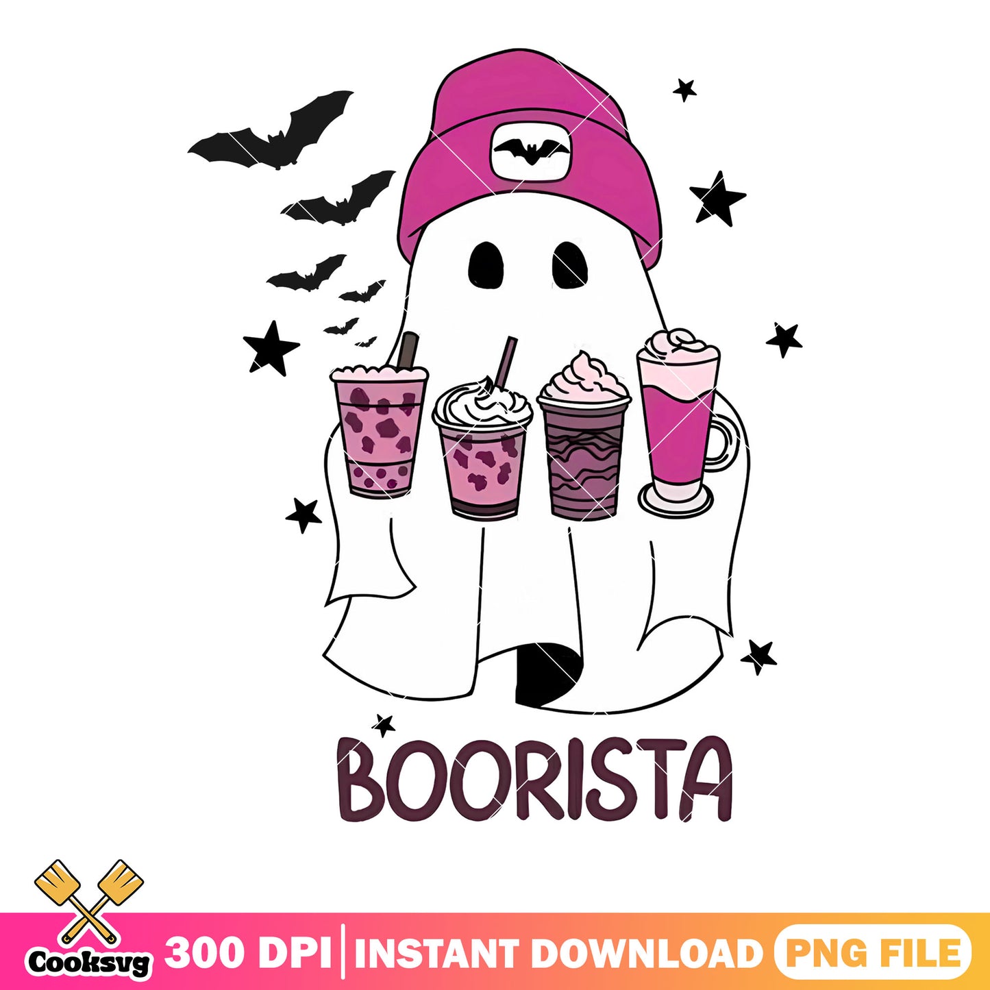 Four of drink for ghost png, starry night png, halloween scary png