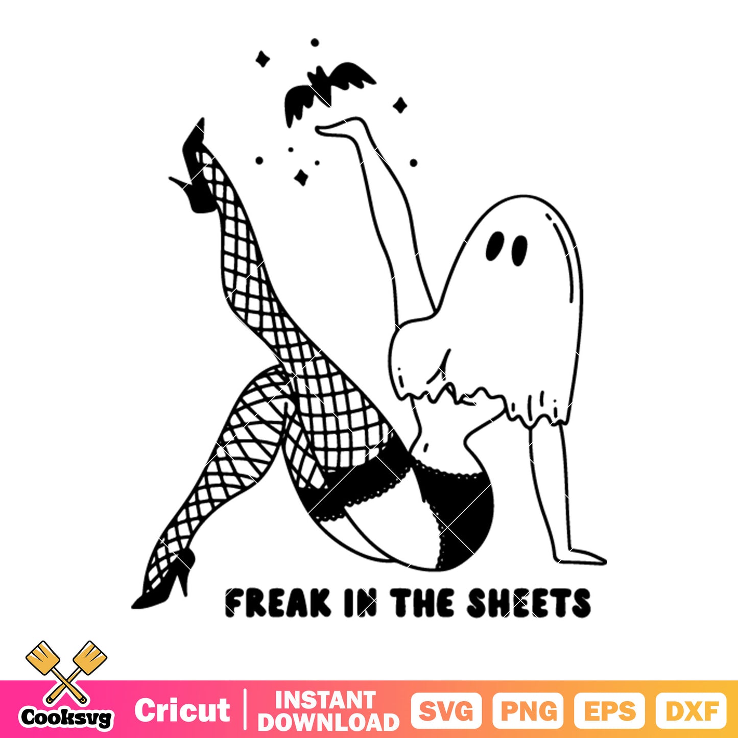 Freak in the a sheets svg, ghost costume svg, pink scary bats svg