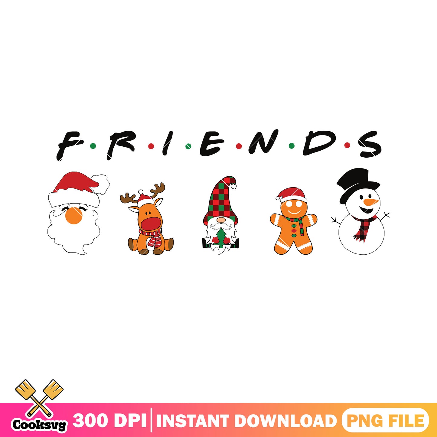 Friends santa xmas png, santa claus png, merry christmas png