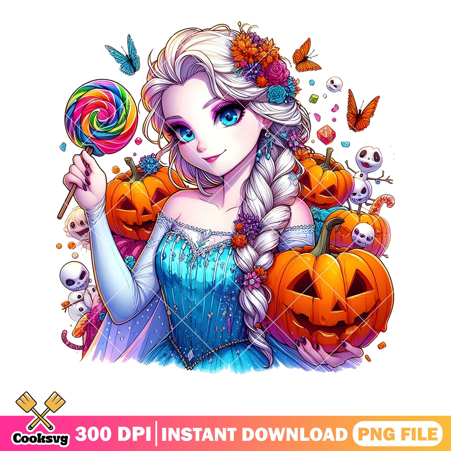 Frozen elsa halloween pumpkin png, Disney Halloween png