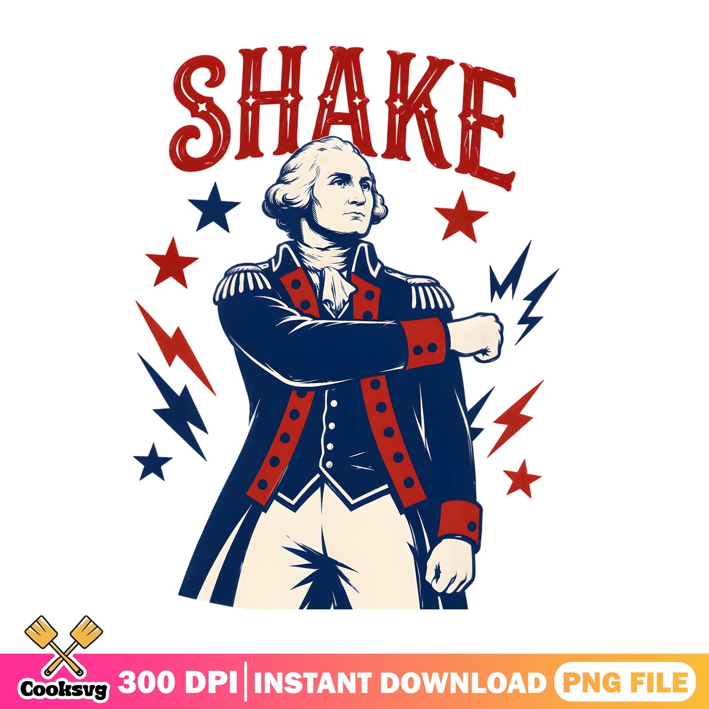George Washington Shake 4th Of July PNG, Patriotic PNG, USA PNG