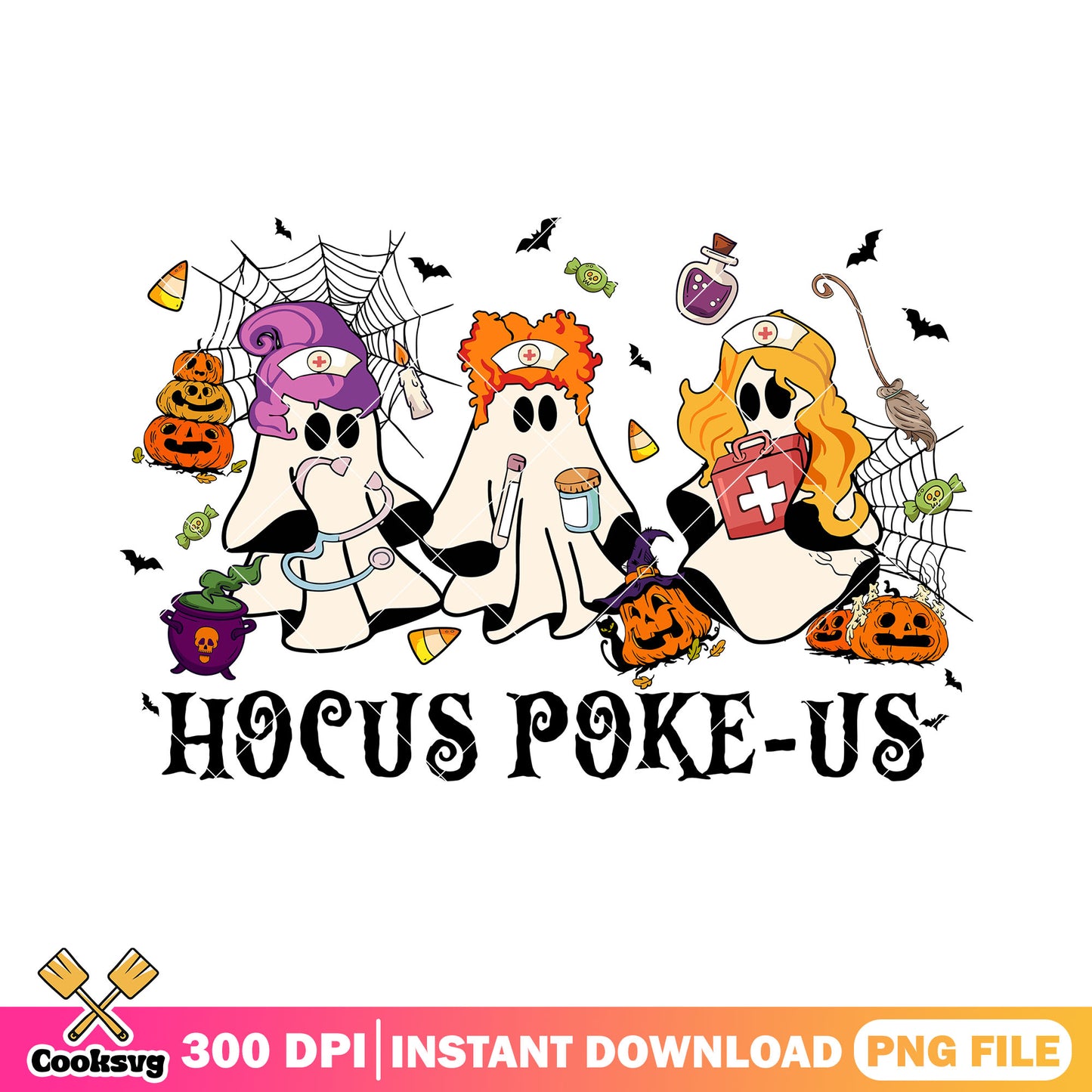 Ghost hocus poke us png, halloween custome png, ghost band png