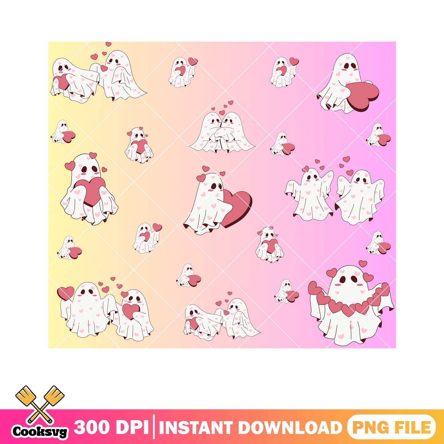 Ghost spirit valentine png, valentine spirit png, love vibes png
