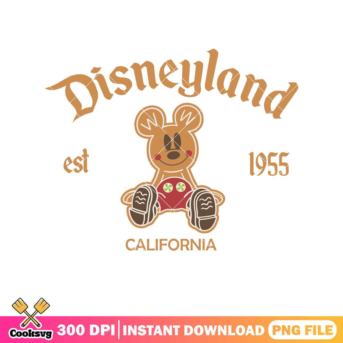 Gingerbread mickey disneyland est png