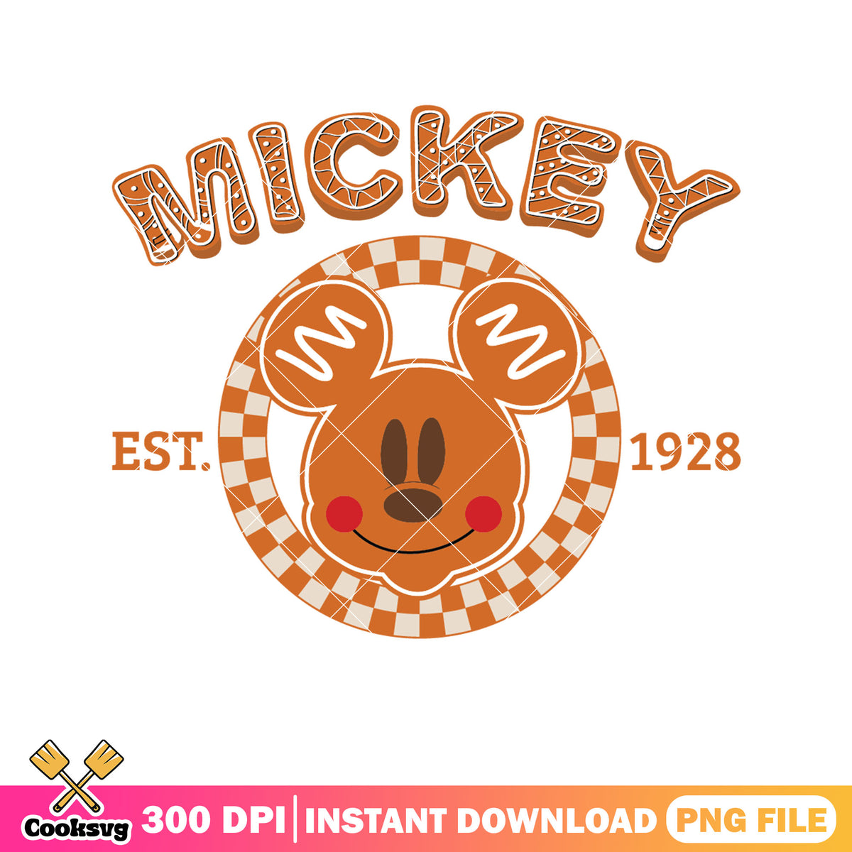 Gingerbread mickey head est png