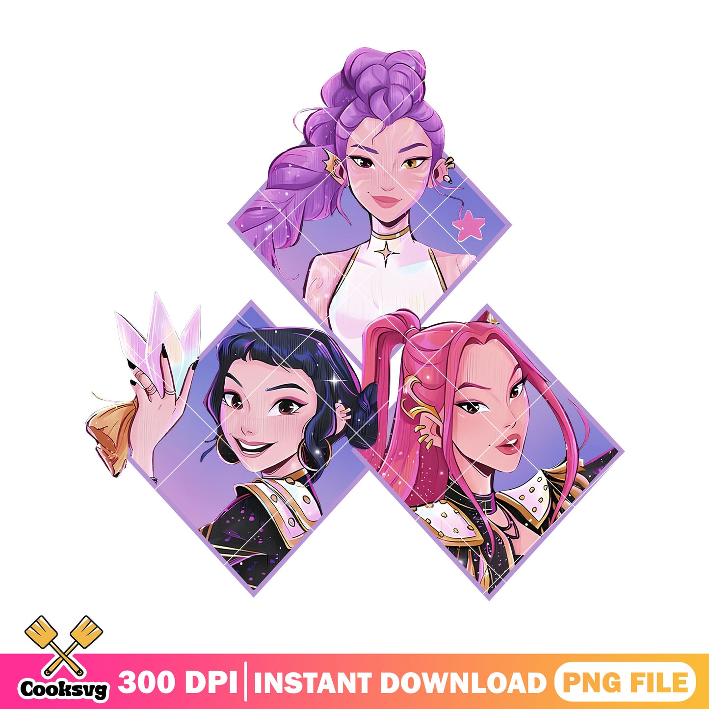 Golden huntrix diamonds png, huntrix song png, kpop hunters png