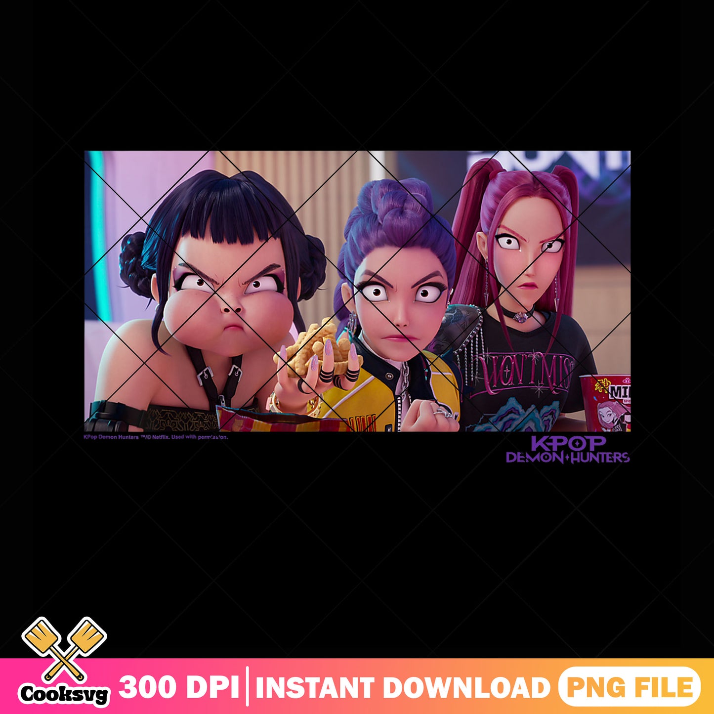 Goofy face huntrix png, huntrix band png, kpop hunters png