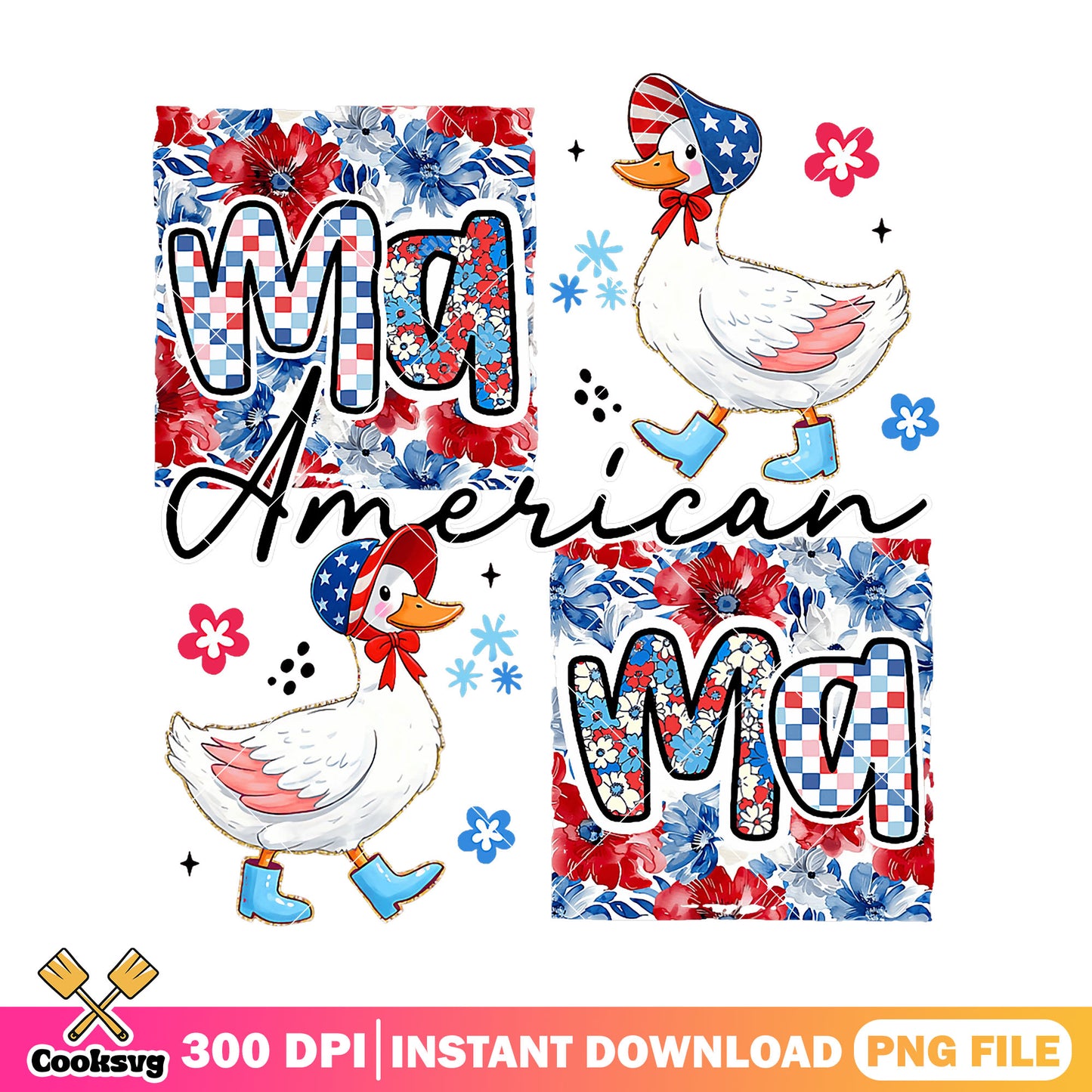 Goose america mama png, silly goose png, american mama png