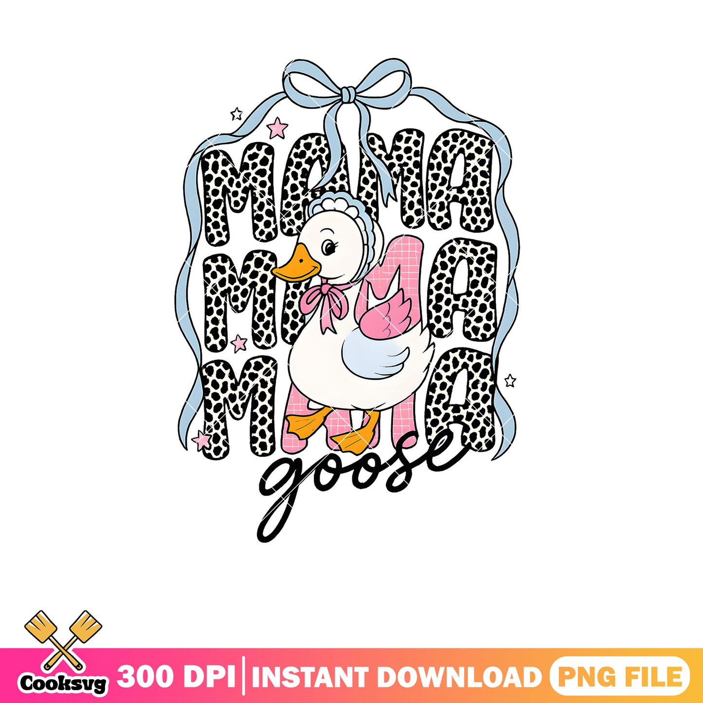 Goose mama bow tie png, silly goose png, mother day png