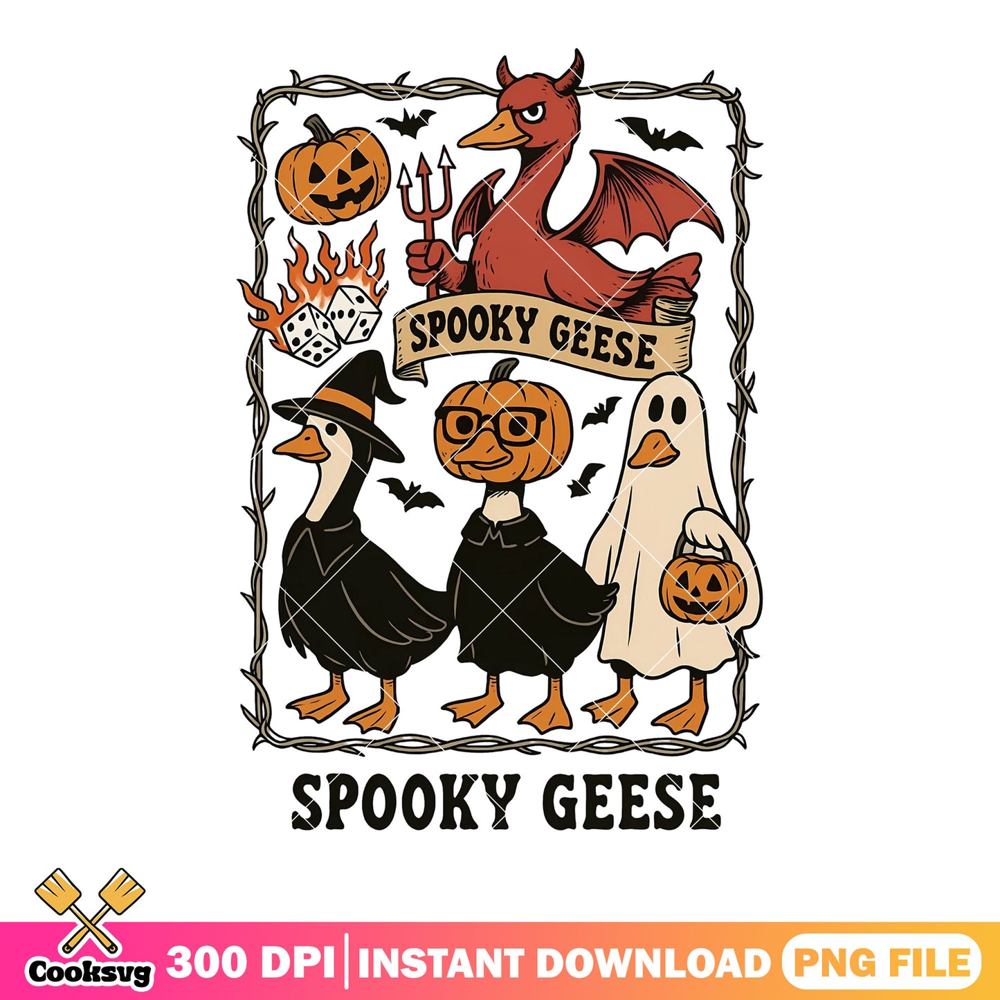 Goose satan costume png, witch costume png, scary halloween png