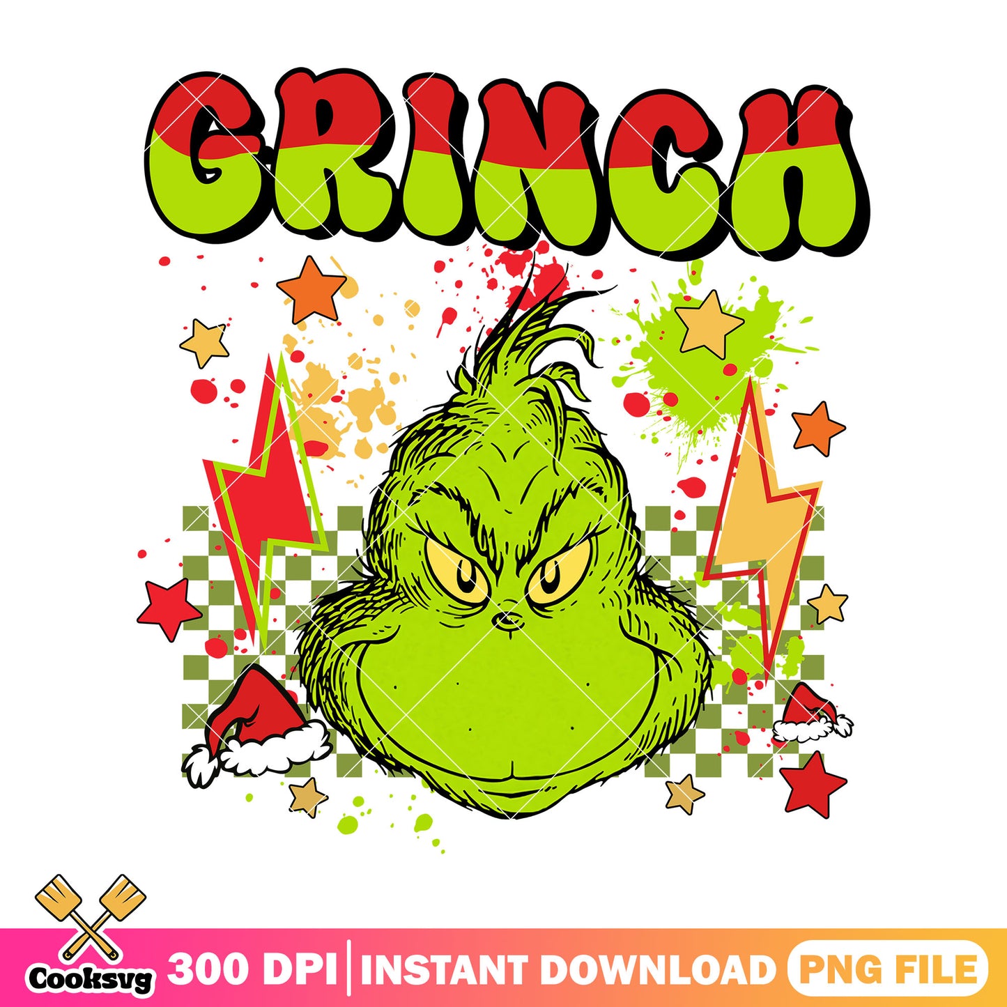 Grinch head vibes design png, grinch head png, the grinch png