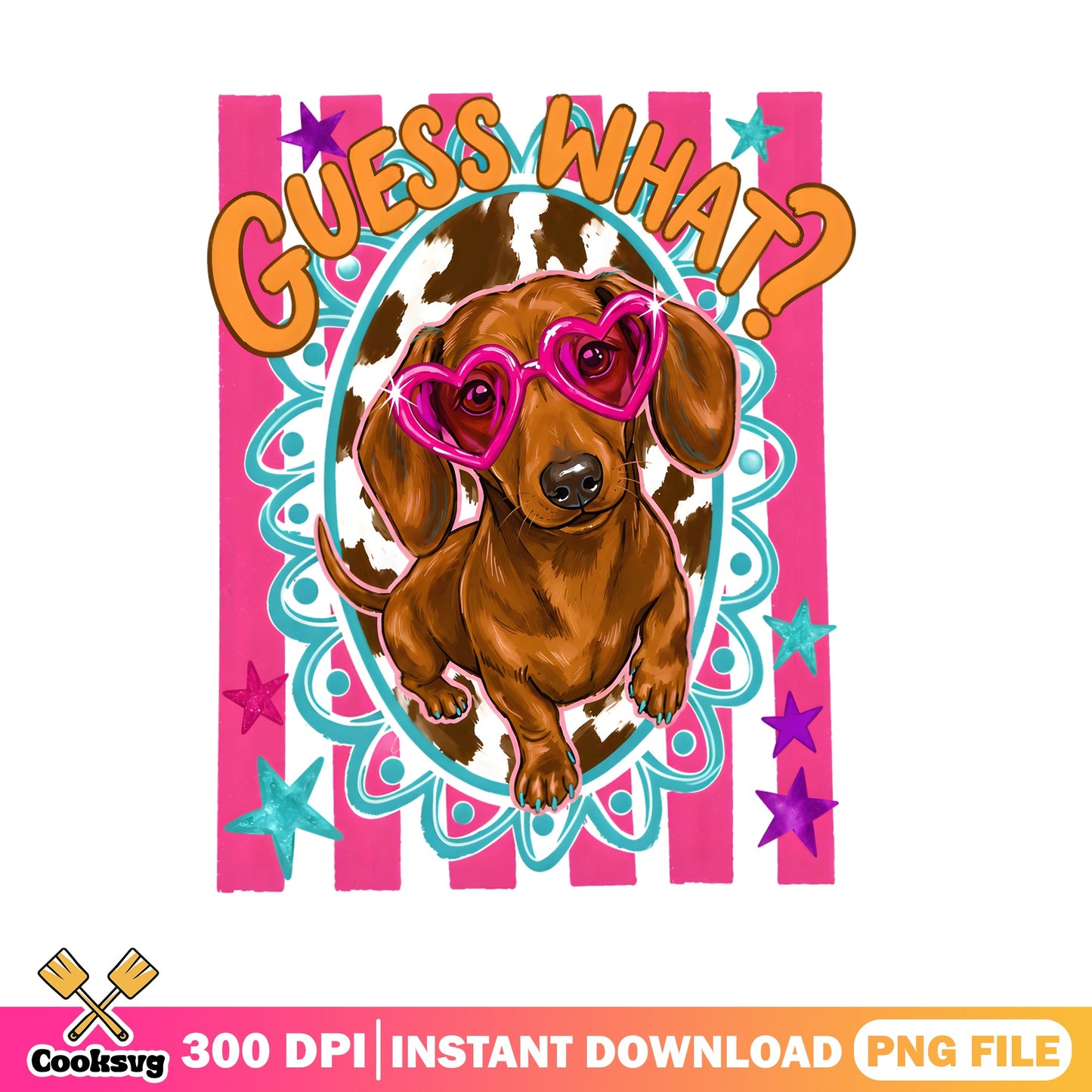 Guess What Dachshund Dog PNG, Funny Dog Lover PNG, Cute Dog PNG