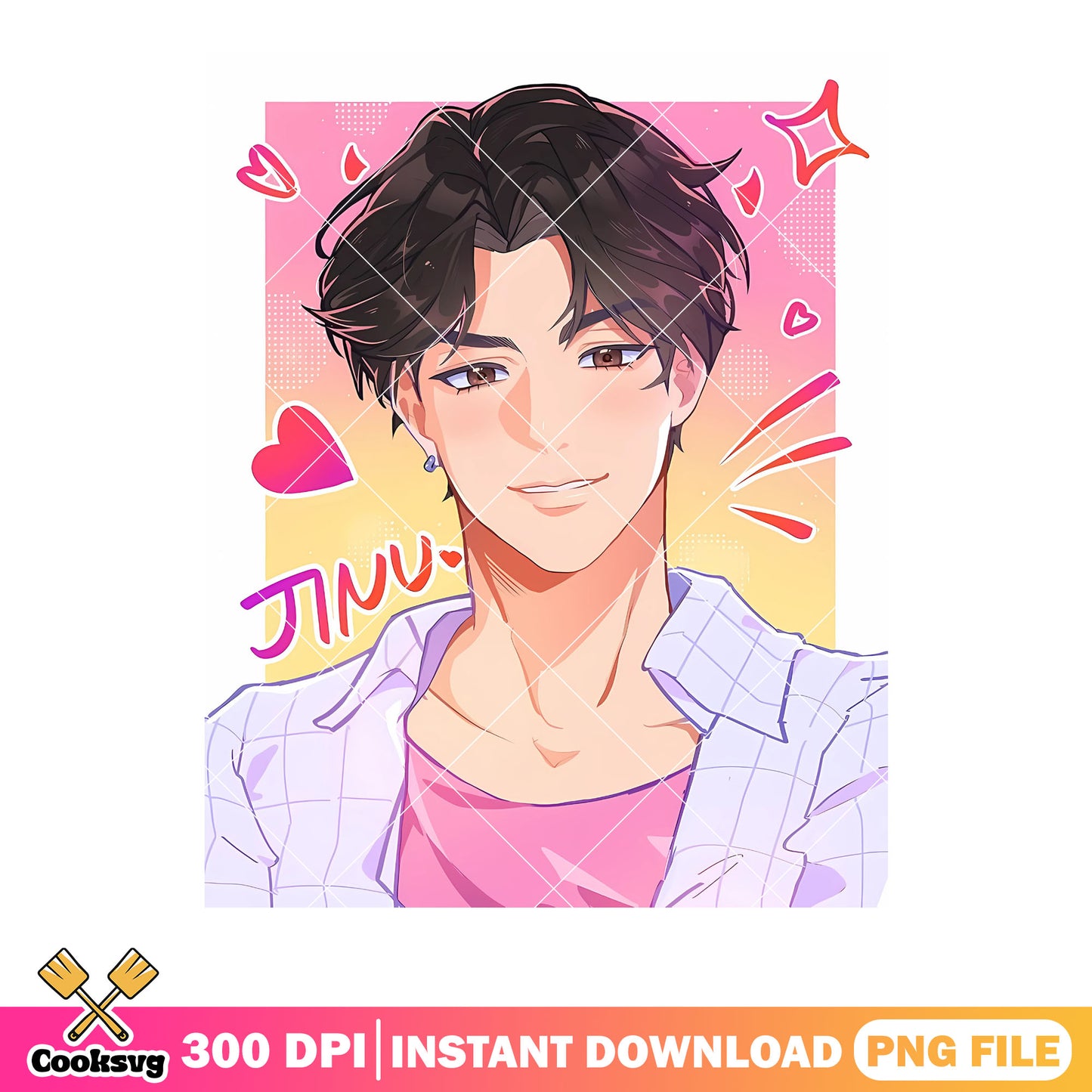 Handsome saja leader jinu png, jinu kpop demon hunter png