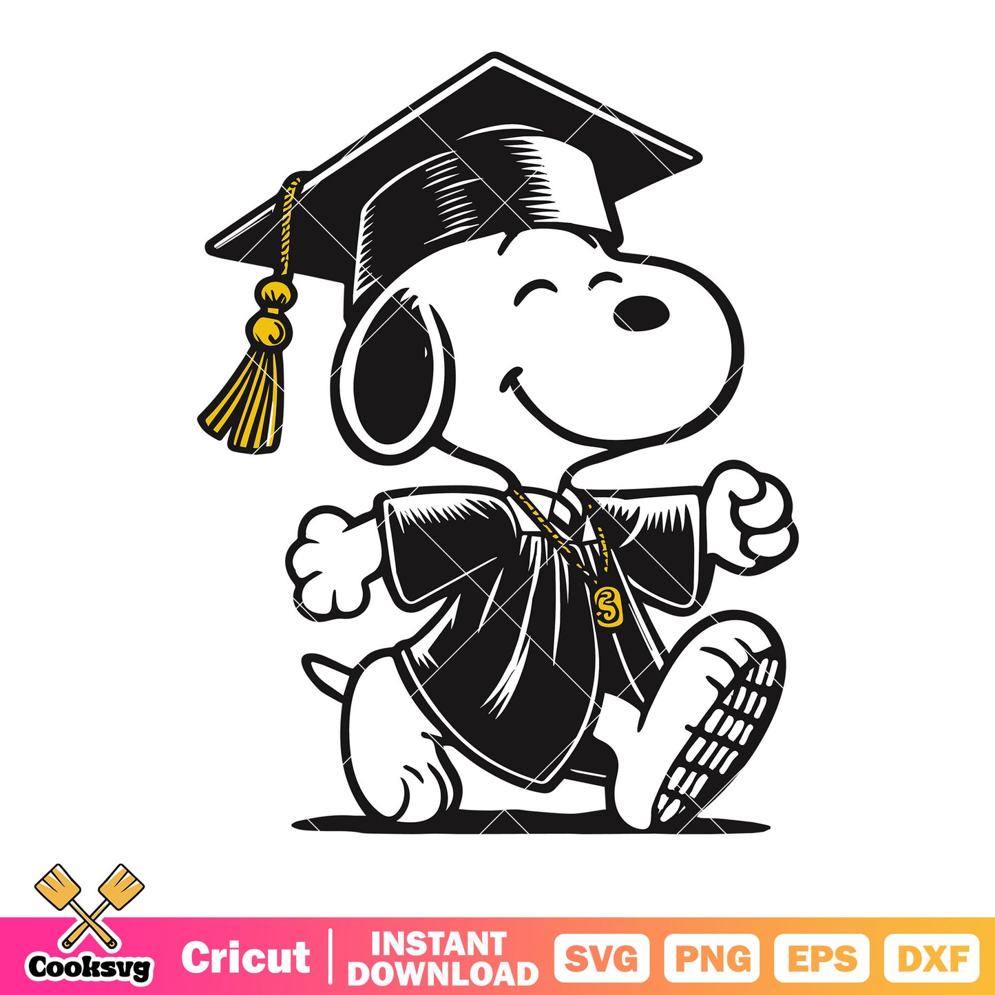 Happy snoopy svg, graduation costume svg, peanuts movie svg